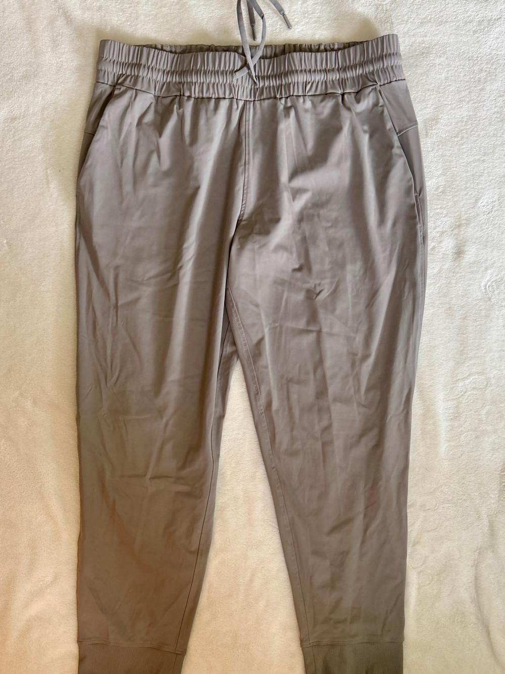 Women's Taupe Drawstring Jogger Pants